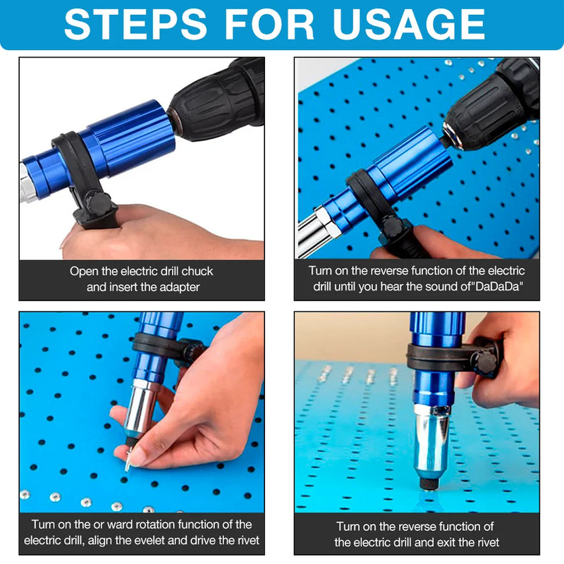 Adaptateur de rivetage pour perceuse électrique