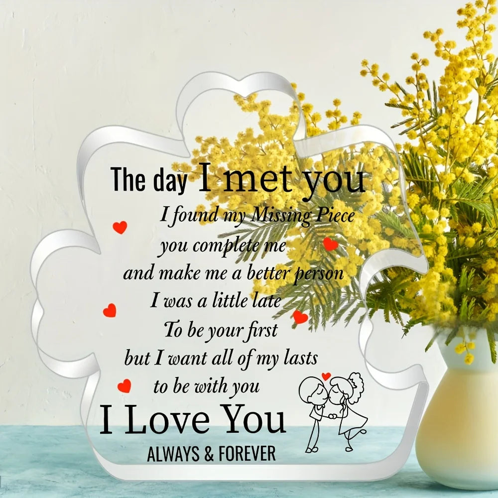 I Love You Acrylic Puzzle Desktop Keepsake