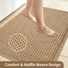 Waffle Weave Bath Mat with Non-Slip Backing