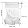 Double-Layer Waterproof Shower Curtain with Snap-In Liner