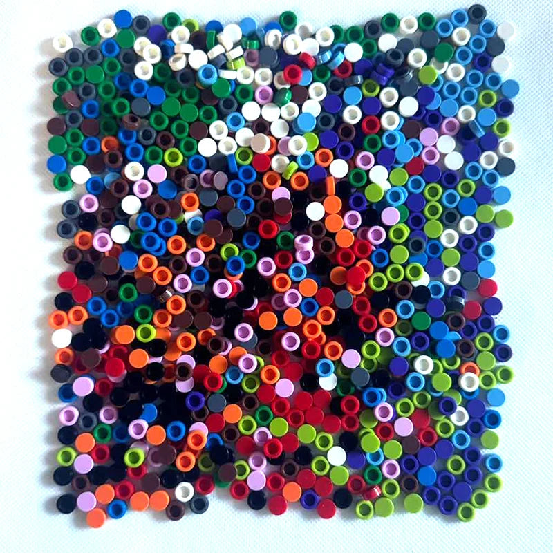198-Piece Round Tile Building Blocks Set for Creative DIY Projects