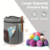 Spacious Crochet Tote Bag with Yarn Storage and Pockets