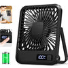 Portable USB Desk Fan with 180° Foldable Stand and Digital Display