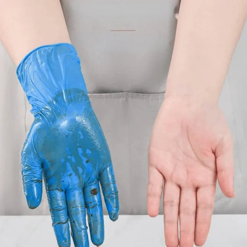 Blue Nitrile Disposable Gloves – Waterproof & Durable