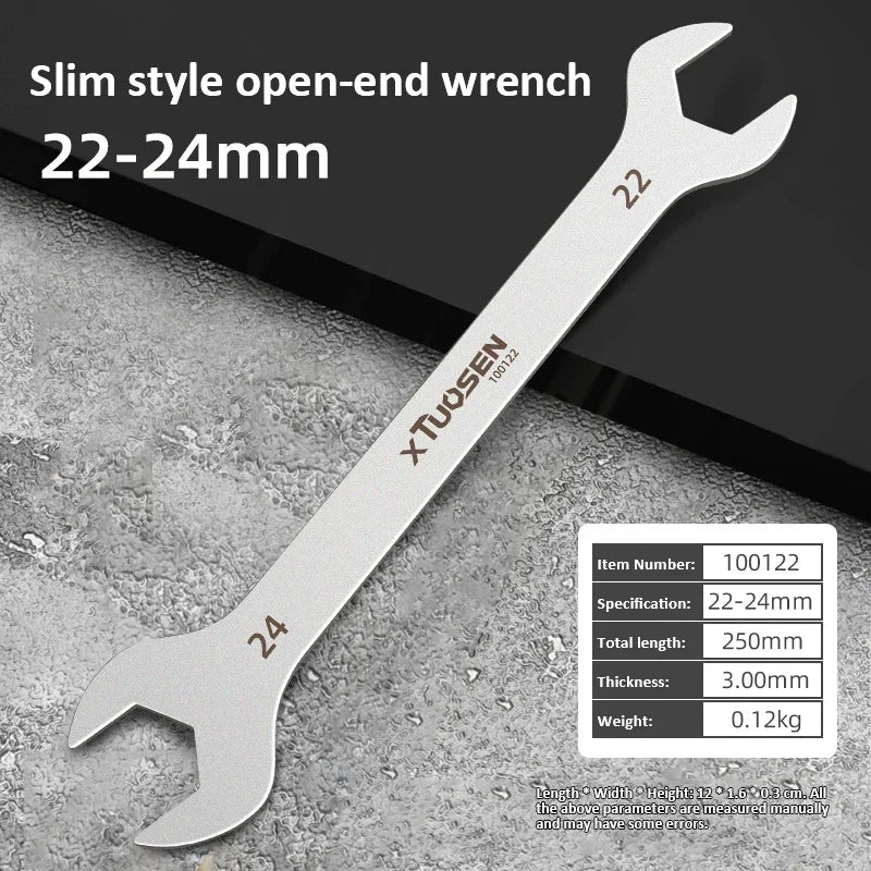 Ultra-Thin Dual-End Open Wrench for Tight Spaces