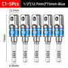 Hex Shank Socket Adapter Set for Power Drills (1/4, 3/8, 1/2 Inch)