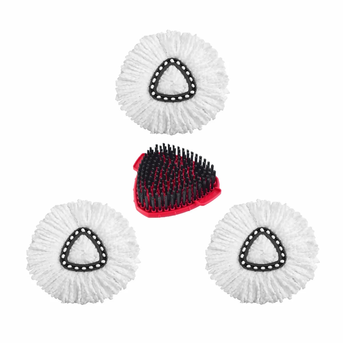 Replacement Mop Head and Brush Set for O-Cedar & Vileda EasyWring