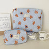 Striped Bear Large-Capacity Makeup Bag