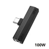 Black USB-C to 3.5mm audio adapter with charging support