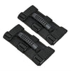 Black non-slip Oxford roll bar grab handles for Jeep Wrangler TJ YJ JK JL vehicles.