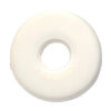 White memory foam ear piercing pillow with a central cutout for side sleepers