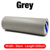 A grey roll of self-adhesive PU leather repair patch with dimensions 30cm wide and 500cm long.