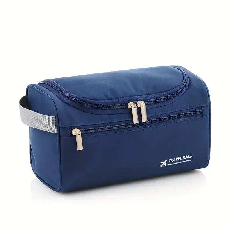 Hanging Leather Toiletry Bag with Durable Water-Resistant Design