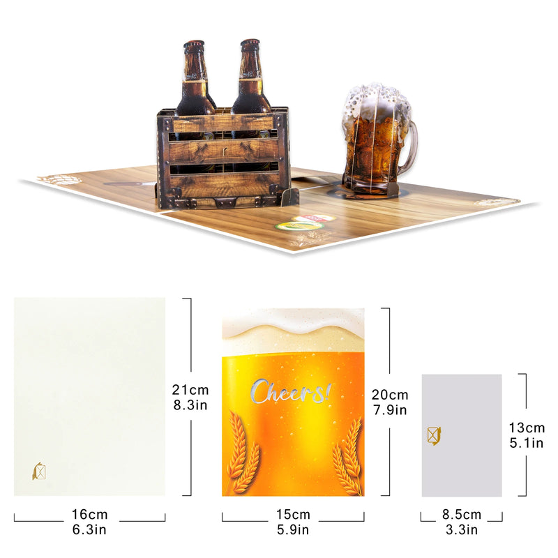 3D Pop-Up Father's Day Greeting Card with Notecard