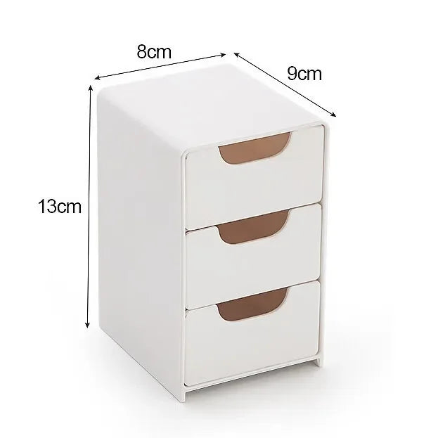 Organizador de Escritorio de 3 Niveles con Cajones
