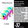 Weißer Forward Prism 6PRO 12CM ARGB PWM Kühlventilator in drei Teilen