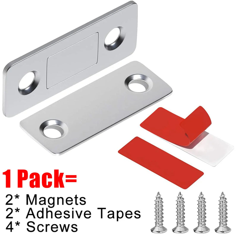 Ultra-Thin Magnetic Cabinet Catch - Invisible Adhesive Door Stopper