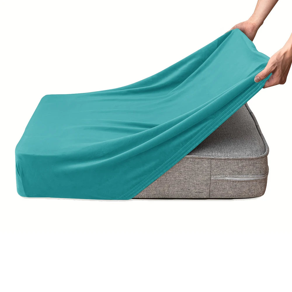 Stretchy Velvet Sofa Cushion Covers – Anti-Slip & Machine Washable
