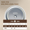 316 Stainless Steel Insulated Food Jar with Foldable Spoon