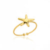 Waterproof Stainless Steel Ring with 18k Gold Plating