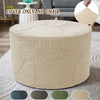 Jacquard Stretch Ottoman Cover with Elastic Edges
