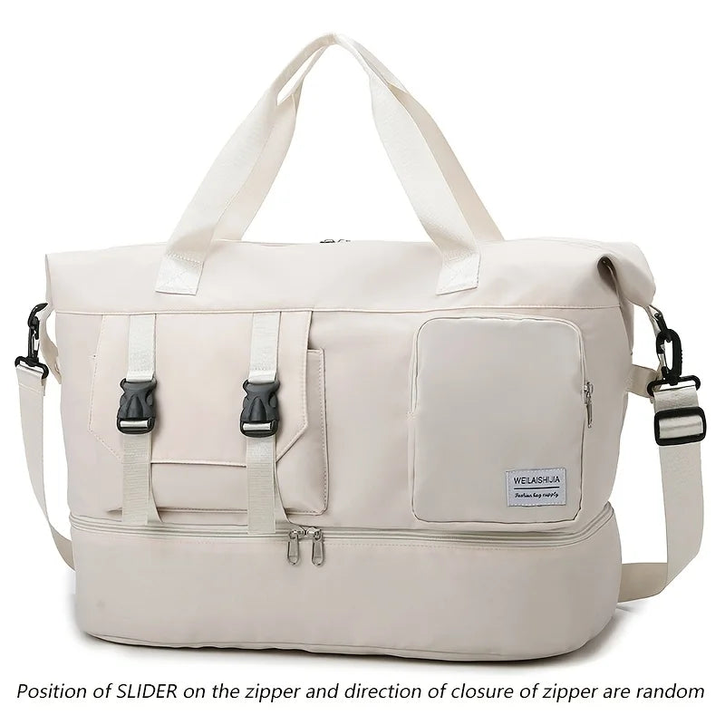 Spacious Travel Duffel Bag with Shoe Compartment