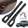 Two black PU foldable elastic gap filler organizers for car seat console crevice storage