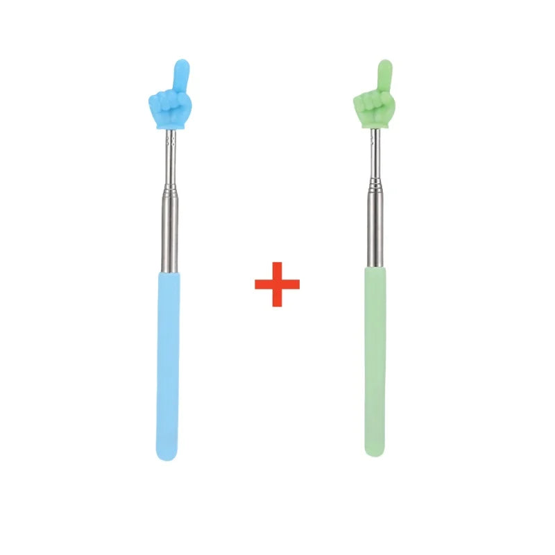Telescopic Stainless Steel Teaching Pointer with Finger Design