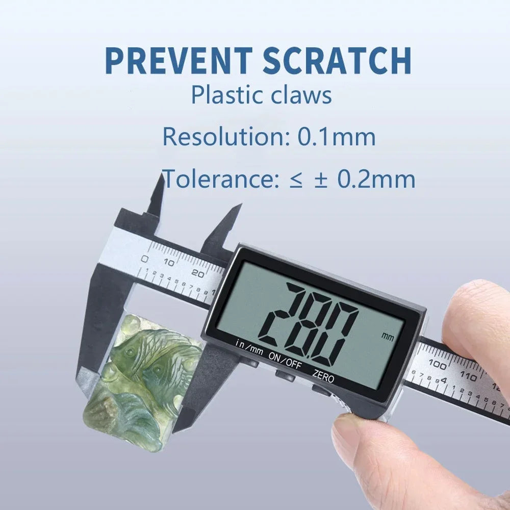 Digital Vernier Caliper 6-Inch with Large LCD Display