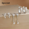 Dainty Square Hoop Earrings Set