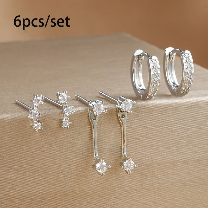 Dainty Square Hoop Earrings Set