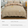100% Cotton Duvet Cover Set with Plaid Stripe – Breathable & Skin-Friendly