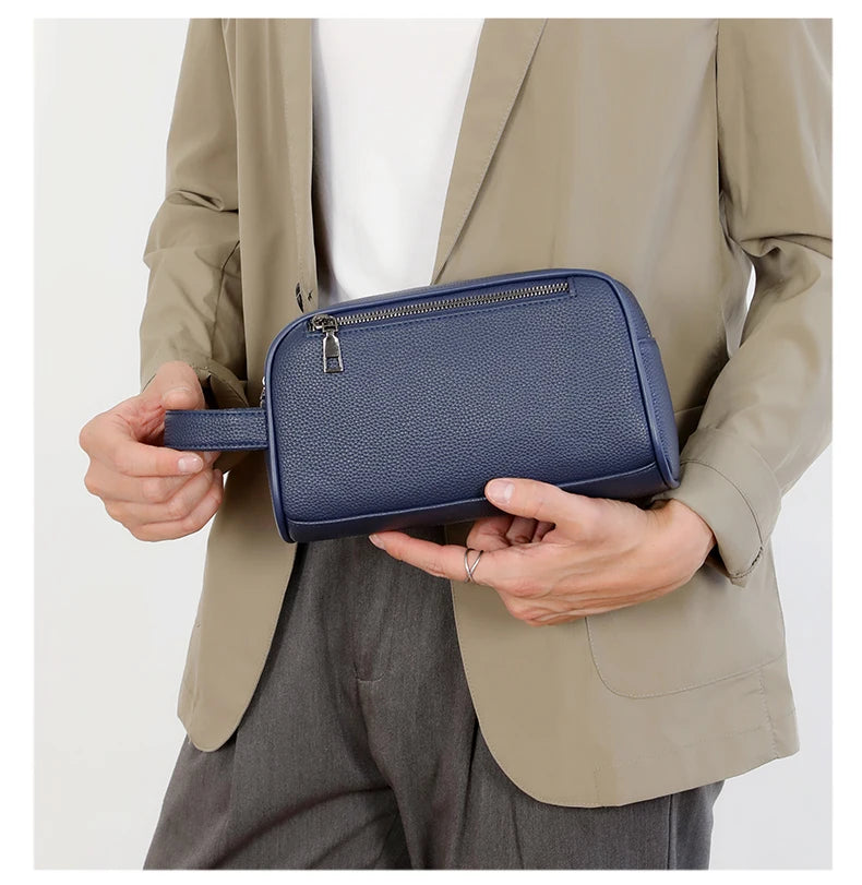 Men's PU Leather Casual Crossbody Clutch Bag