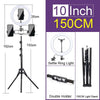 Adjustable 10 inch selfie ring light with tripod and double holder for streaming and video calls