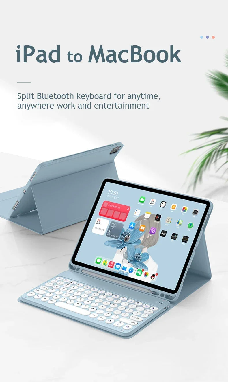 iPad Keyboard Case with Bluetooth Mouse
