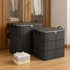 Foldable Large-Capacity Clothes Storage Bag with Handles and Double Zipper