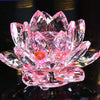 Crystal Lotus Flower Figurine – Elegant Glass Tabletop Decor