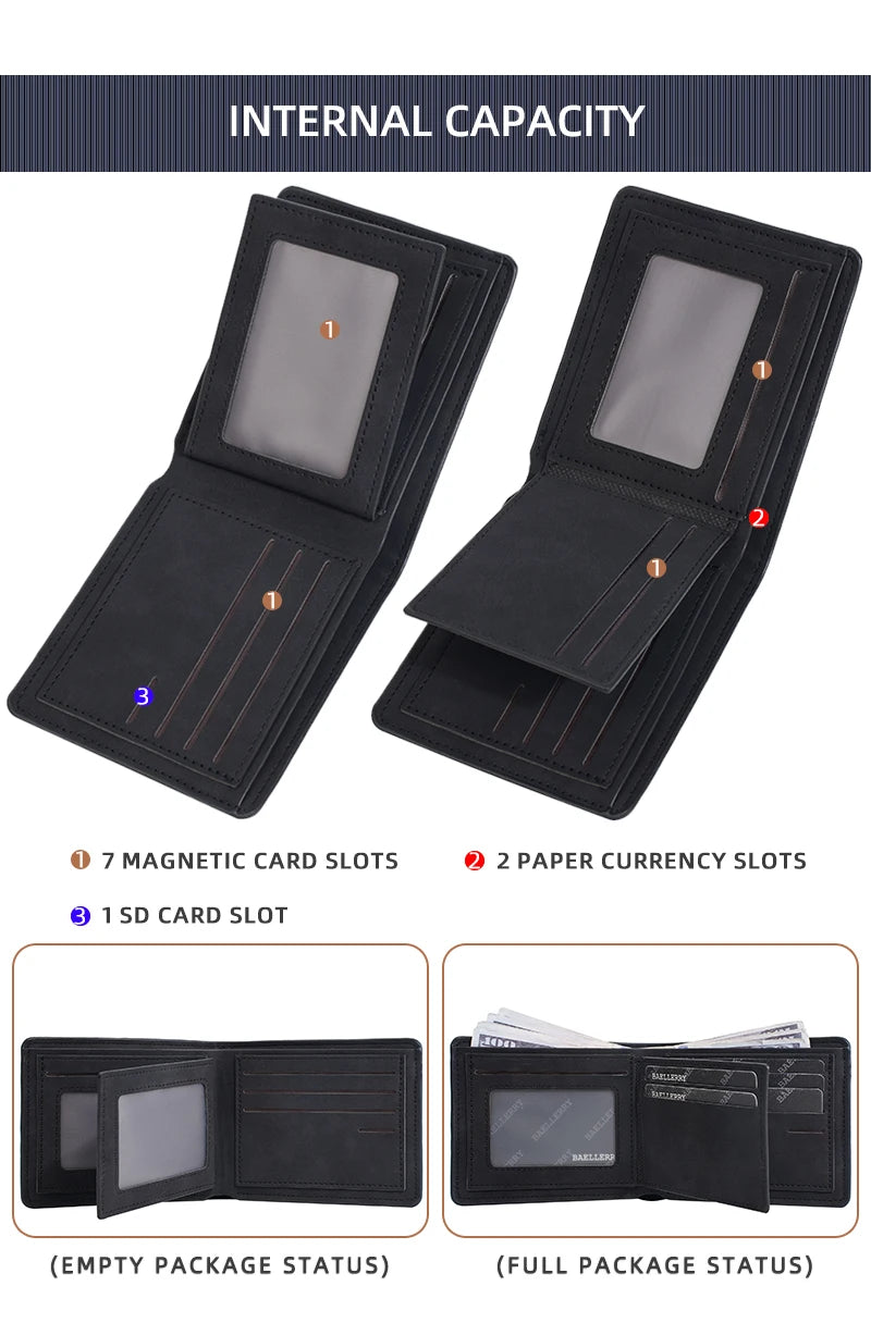 Minimalist Card Holder Wallet for Men with Multiple Slots