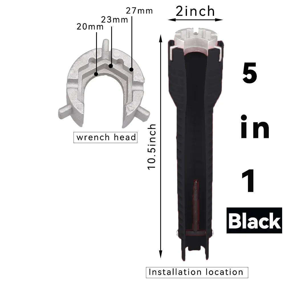8-in-1 Multi-Function Plumbing Wrench Set for Faucets and Sinks