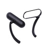 Black motorcycle side rear view mirrors with chrome finish