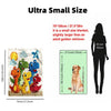 Ultra Small size dinosaur cartoon throw blanket featuring five colorful dinosaurs and a sunny sky