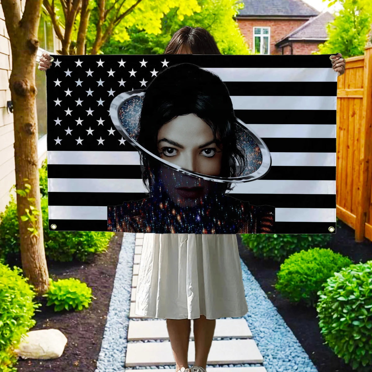 Michael Jackson Tribute Flag - Black American Tapestry Wall Hanging