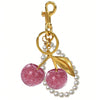 Cute Cherry Keychain with Sparkling Resin Charm