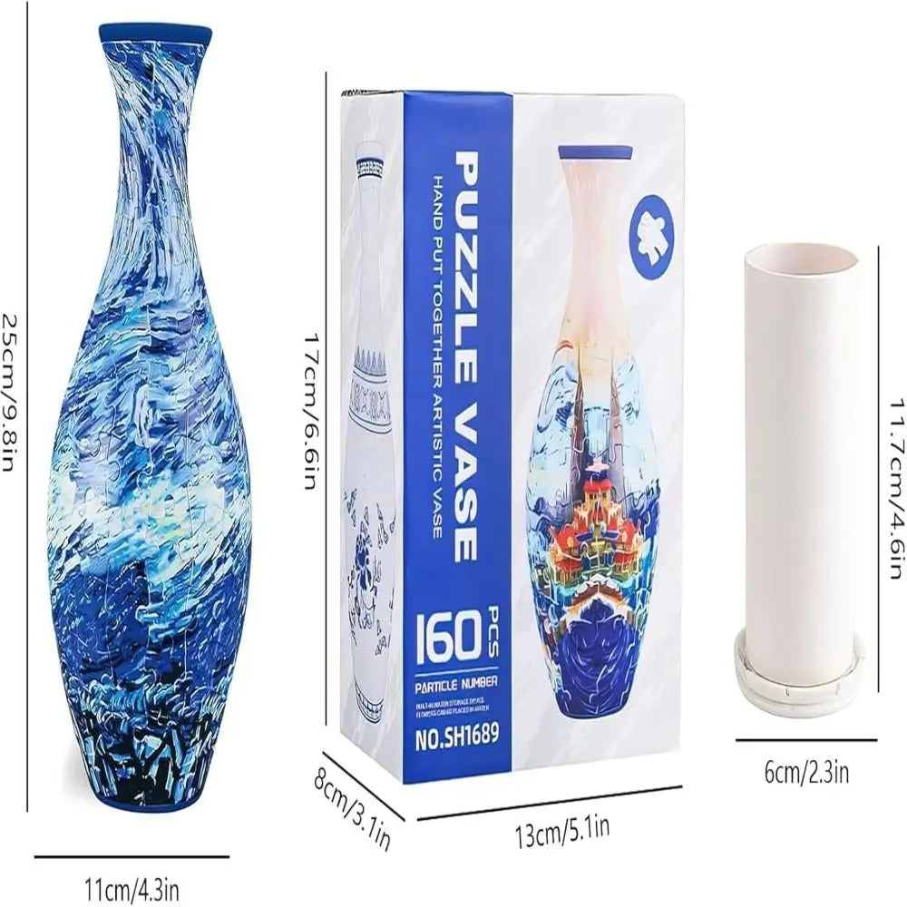 3D Curved Puzzle Vase with Detachable Water Cup