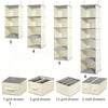 Foldable Hanging Closet Organizer with Multi-Tier Storage and Side Pockets