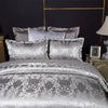 Silver Royal Luxury Duvet Cover Set with Pillowcases