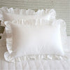 Ruffled Cotton Pillowcase with Elegant Ruffle Trim