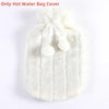 Plush Hot Water Bottle Cover with Soft Fleece Lining