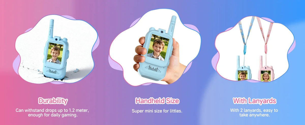 Kids Video Walkie Talkie with Camera – 2-Pack