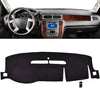 Black custom-fit dashboard cover for Chevy/GMC trucks and SUVs